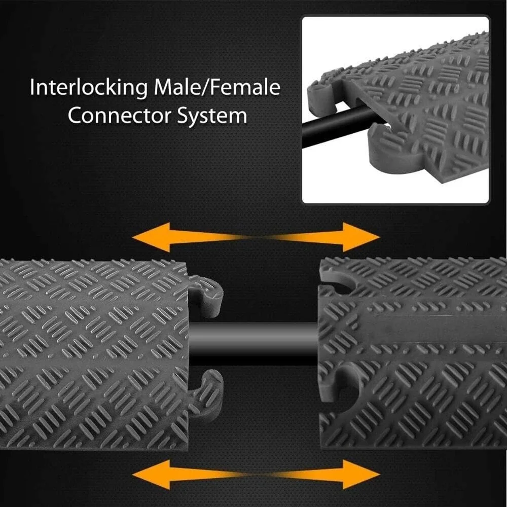 Pyle Durable Cable Ramp Protective Cover, Supports 11000lbs, 39.4” x 5.11” x 0.7
